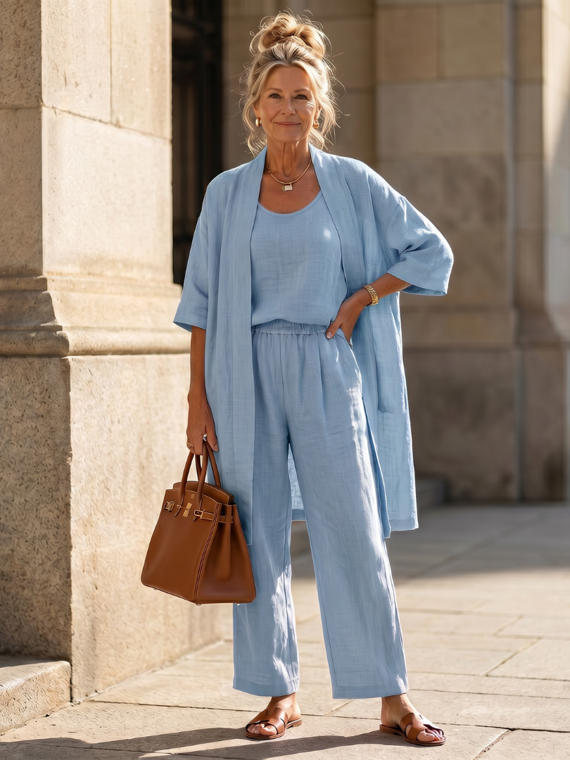 Yael | Set Top e Pantaloni a Tre Pezzi Relaxed