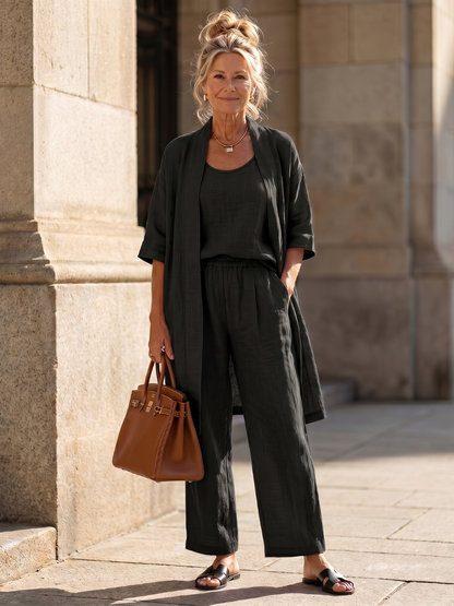 Yael | Set Top e Pantaloni a Tre Pezzi Relaxed