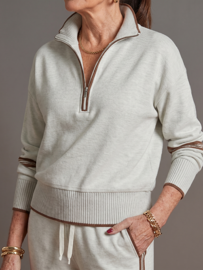 Pioggia | Set di Pantaloni Lungo con Zip e Maniche Lunghe con Striscia Laterale
