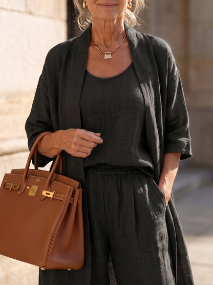 Yael | Set Top e Pantaloni a Tre Pezzi Relaxed
