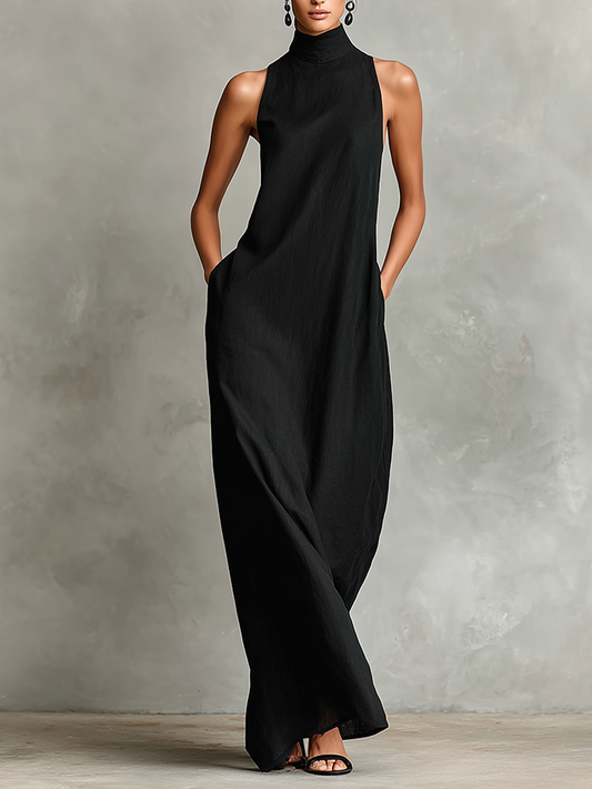Chiara | Abito Maxi con Collo Alto
