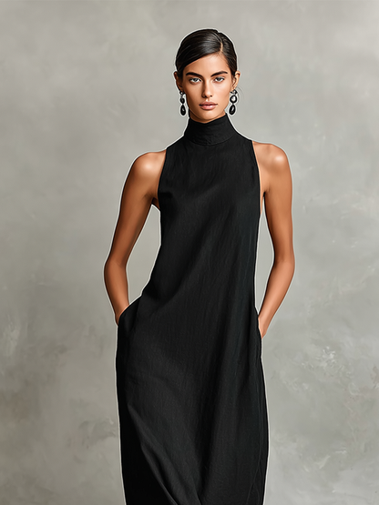 Chiara | Abito Maxi con Collo Alto