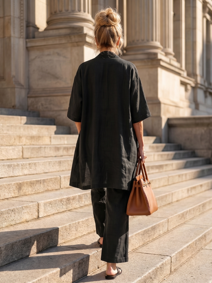 Yael | Set Top e Pantaloni a Tre Pezzi Relaxed