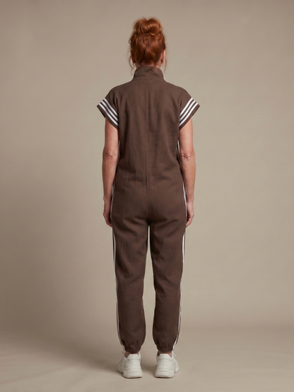 Lark | Tuta con Zip Frontale e Pannelli a Strisce