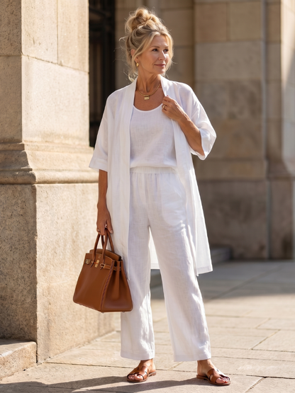 Yael | Set Top e Pantaloni a Tre Pezzi Relaxed