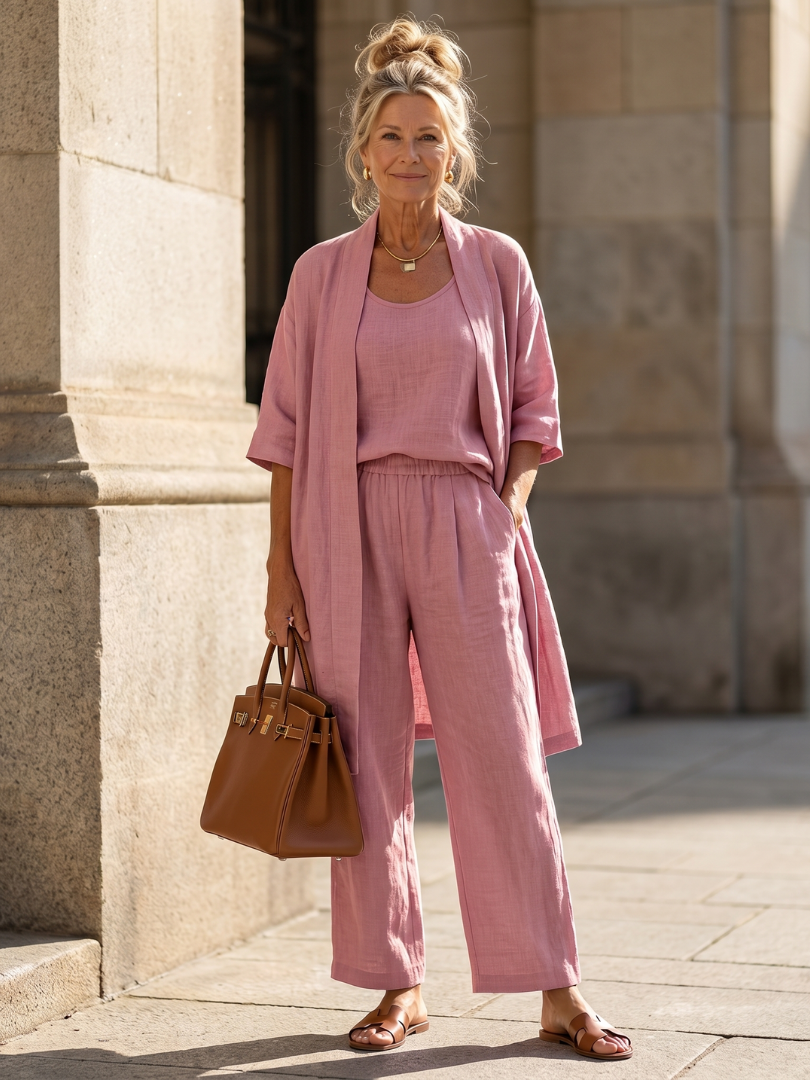 Yael | Set Top e Pantaloni a Tre Pezzi Relaxed