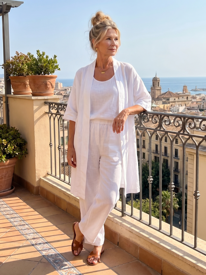 Yael | Set Top e Pantaloni a Tre Pezzi Relaxed