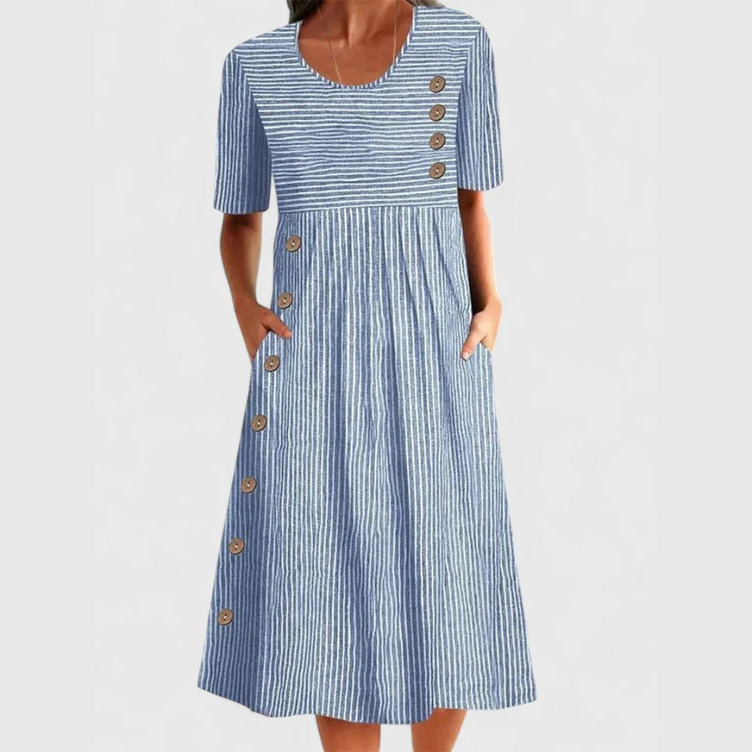 Julia | Vestito midi a righe