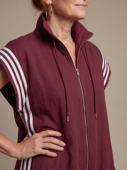 Lark | Tuta con Zip Frontale e Pannelli a Strisce