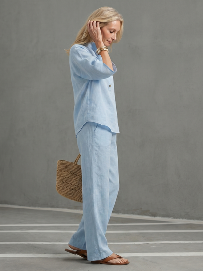 Amity | Set Tunica e Pantaloni Relaxed con Bottoni