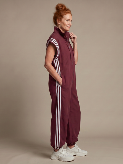 Lark | Tuta con Zip Frontale e Pannelli a Strisce