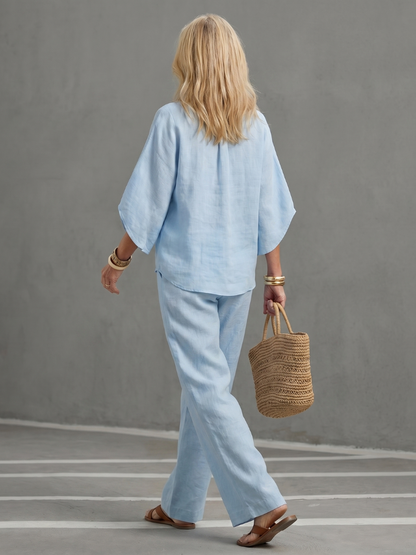 Amity | Set Tunica e Pantaloni Relaxed con Bottoni