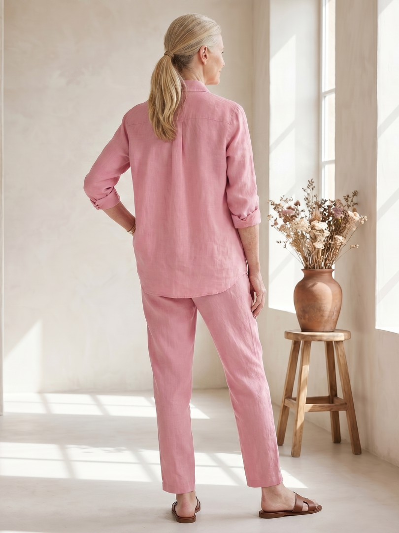 Noor | Set Camicia a Maniche Lunghe e Pantaloni Tapered