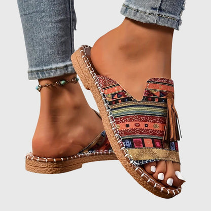Sandali Bohemien Con Pompon Pauline