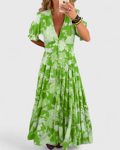 Miriam – Vestito floreale con scollo a V