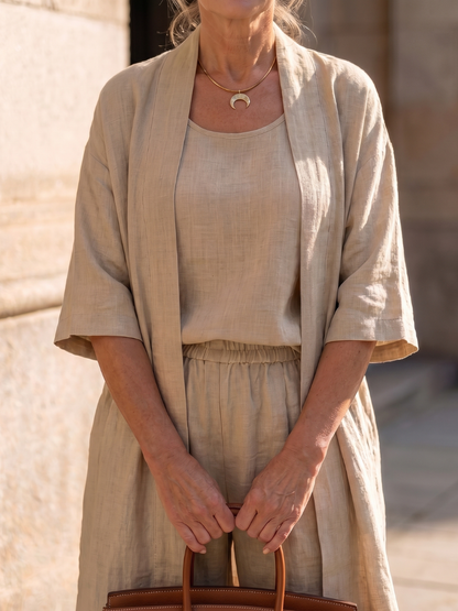 Yael | Set Top e Pantaloni a Tre Pezzi Relaxed