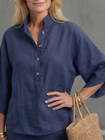 Amity | Set Tunica e Pantaloni Relaxed con Bottoni
