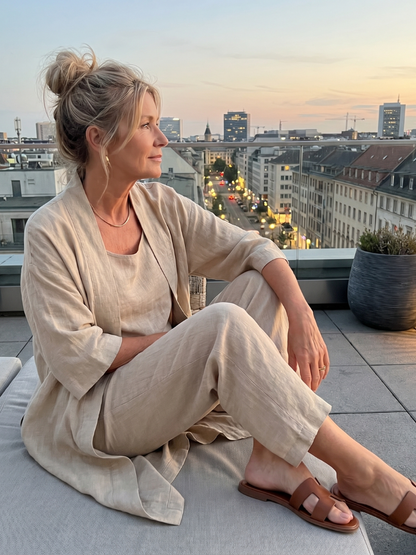 Yael | Set Top e Pantaloni a Tre Pezzi Relaxed