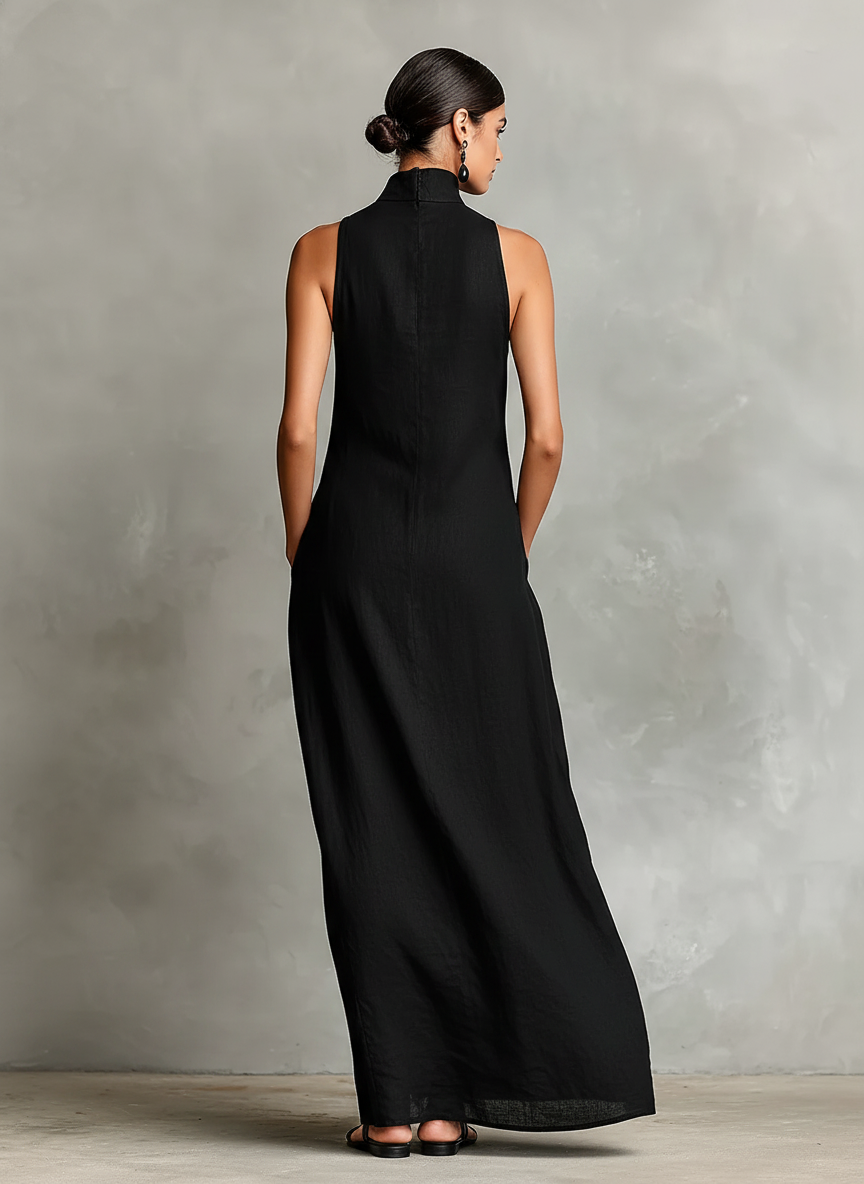 Chiara | Abito Maxi con Collo Alto