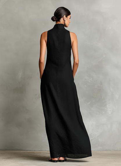 Chiara | Abito Maxi con Collo Alto