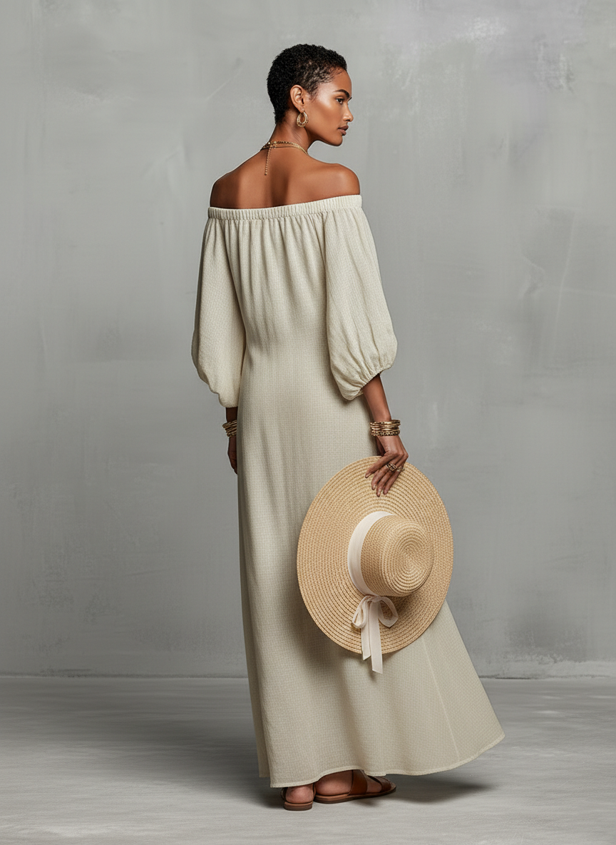 Chiara | Abito Maxi Elegante con Ricami