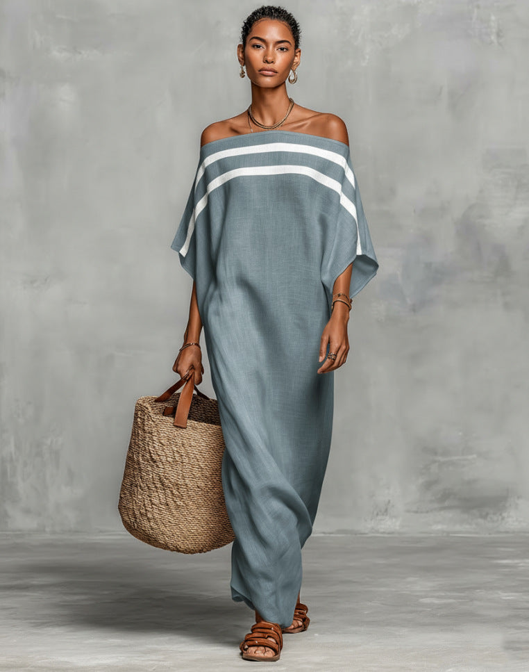 Aveline™ | Abito Maxy Off-Shoulder con Maniche a Pipistrello