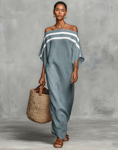 Aveline™ | Abito Maxy Off-Shoulder con Maniche a Pipistrello