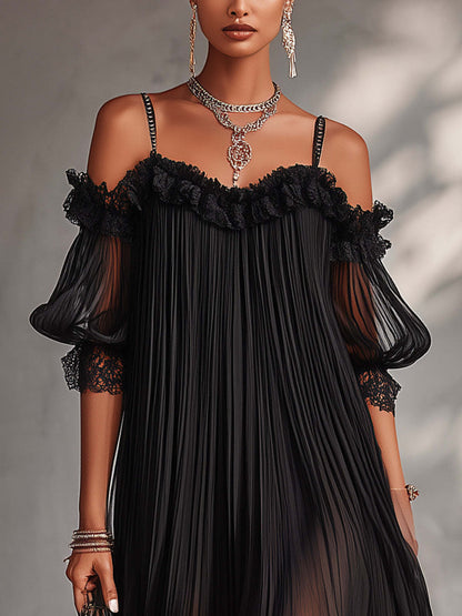 Aurora | Abito Lungo Chiffon Col V
