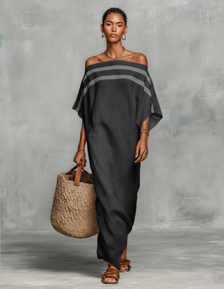Aveline™ | Abito Maxy Off-Shoulder con Maniche a Pipistrello