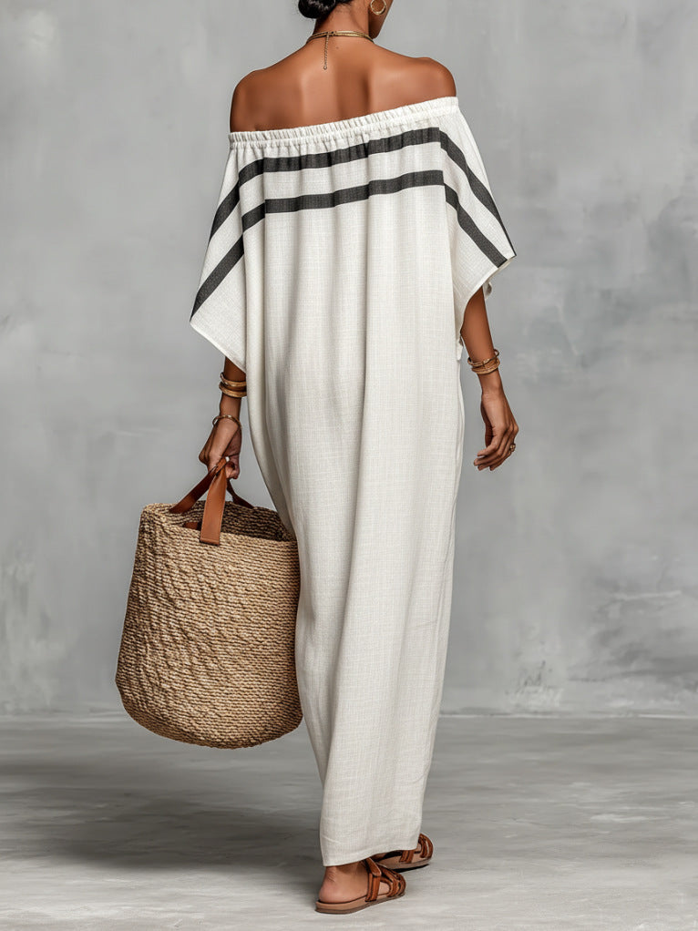 Aveline™ | Abito Maxy Off-Shoulder con Maniche a Pipistrello