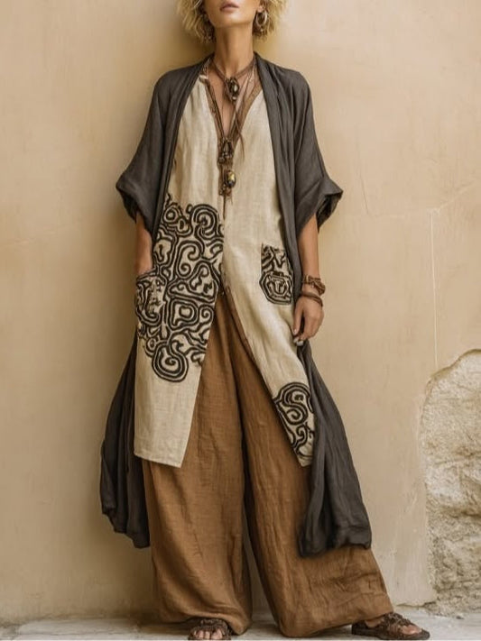 Valentina | Completo Bohemien Lungo Ricamato