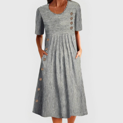 Julia | Vestito midi a righe