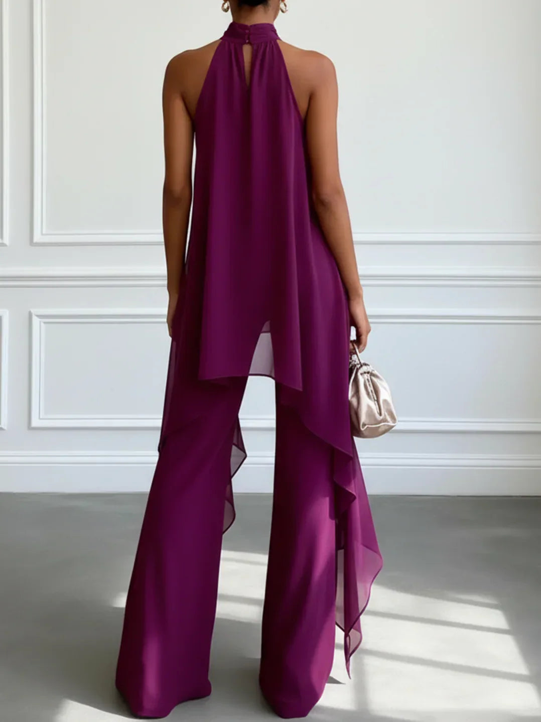 Viola | Elegante set con top e pantaloni