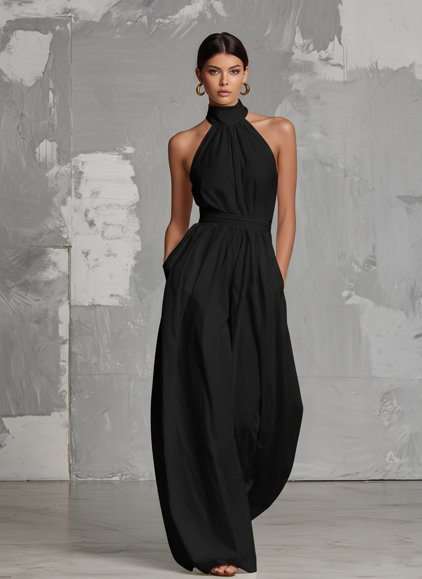 Zoltán | Elegante tuta senza maniche bianca intrecciata • S1