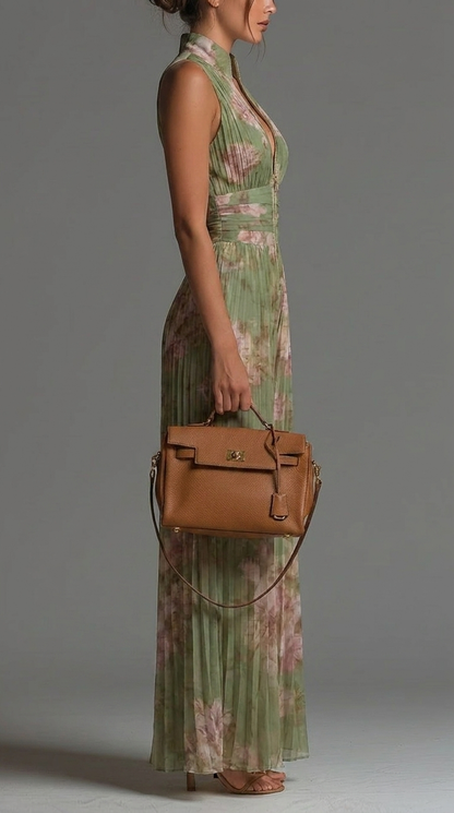 Tuta in Chiffon a Fiori Plissettata • S1