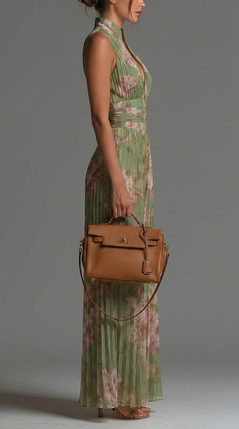 Tuta in Chiffon a Fiori Plissettata • S1