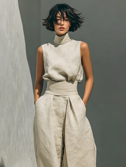 Nuria | Set Top Senza Maniche Minimalista • S1
