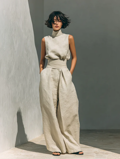 Nuria | Set Top Senza Maniche Minimalista • S1