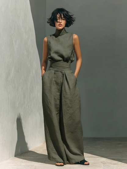 Nuria | Set Top Senza Maniche Minimalista • S1